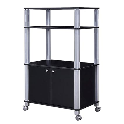 Amazon Com Zwan Bakers Rack Microwave Stand Rolling Storage Cart