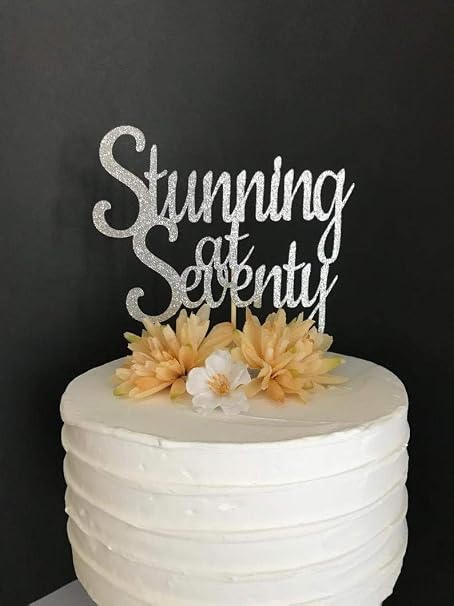 Tamengi Decoration De Gateau D Anniversaire 70 Ans Amazon Fr Cuisine Maison
