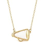 ANEBRPC Cheer Necklace for Cheerleaders Cheerleading Pendant Necklace with Positive Word Charm, Gold Plated Copper Jewelry