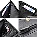 Women Small Wallet Genuine Leather Wallets Trifold Slim Credit Card Holder (Black)