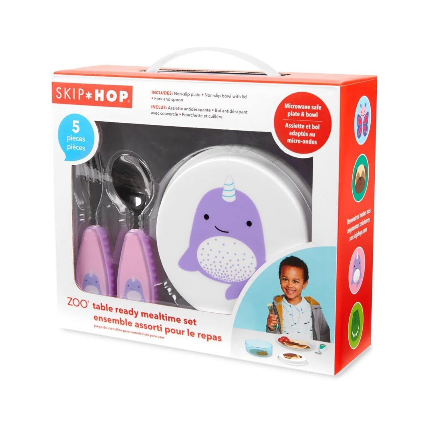Skip Hop Zoo Table Ready Mealtime Set- Narwhal