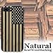 Wood iPhone Case - iPhone 7 Plus/iPhone 7 Plus Case - WDPKR Wooden Phone Cover - Unique High Contrast Black Painted Wood Bumper Accessory for Apple iPhone 7 Plus (American Flag)