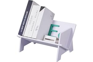 Afumazi Desktop Small Bookshelf Organizer, Tabletop Mini Bookcase Desk Storage Magazine Holder CD Rack for Office Home