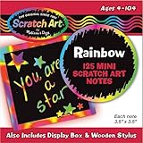 Toy Melissa and Doug Rainbow Mini Scratch Art Notes (Box of 125) Children's Craft Kit Book