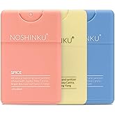 Noshinku Refillable Pocket Hand Sanitizer Discovery Deux 3-Pack | Antibacterial Sanitizing Mist with Moisturizing Botanical O