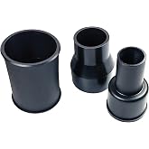palart 3 Piece Vacuum Adapter Combo Kit Fits Wet Dry Vacuum Cleaners Connector Accessory, Includes a 2-1/2 in. to 1-7/8 in. Accessory Adapter, a 1-7/8 in. to 1-1/4 in. and a Hose-to-Hose Connector