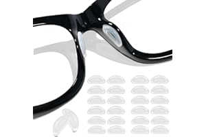 Quentria 12 Pairs Eyeglass Nose Pads (Clear), Anti-Slip Nose Pads, Soft Silicone Adhesive Nose Pads for Glasses, Eyeglasses, 
