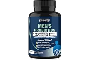 DRFOSTER Probiotics for Men Digestive Health, 120 Billion CFUs Mens Probiotic with Digestive Enzymes & Prebiotics & Saw Palmetto & Cranberry for Gut, Prostate & Urinary Tract Health, Shelf Stable, 90 Capsules