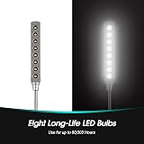 Daffodil USB Keyboard Light ULT05S - Flexible Gooseneck LED Lamp Silver view 2