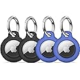 【4 Pack】 MOLOSLEEVE Airtag Holder Air Tag Case with Keychain, Anti-Scratch Airtags Key Chain for Apple Air Tags, Airtag Accessories for GPS Item Finder Tracker, Multicolor