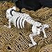 Halloween Haunters Skeleton Dog with Leash Prop Decoration - Menacing Vicious Skull Face Pet Bull Doggy, Barking Look - Cemetery, Haunted House, Entryway Party Display