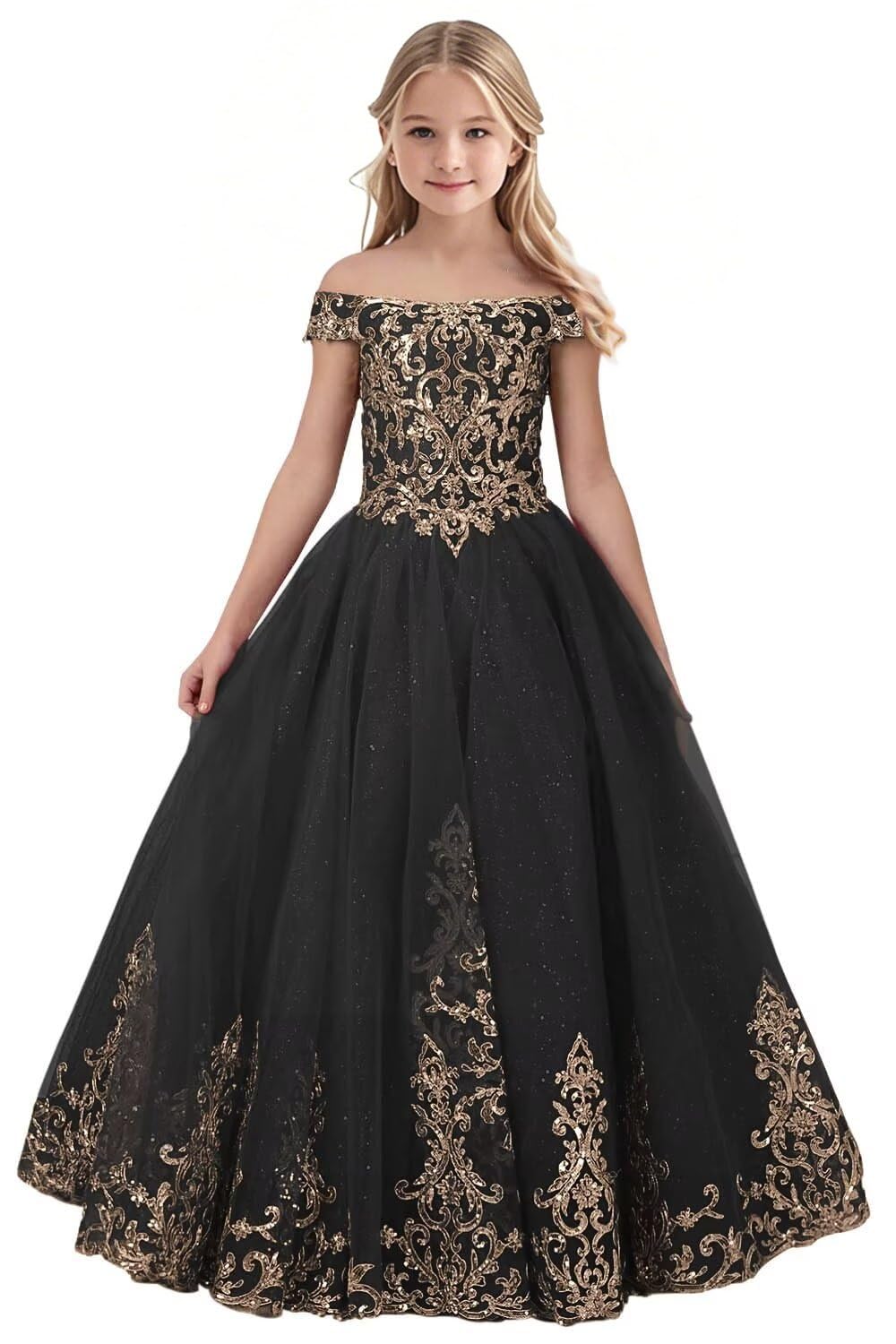 Tulle Flower Girl Dress for Wedding Sparkly