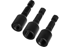 Litoexpe 3 Pcs 1/4"-20, 3/8"-16, 5/16"-18 Hanger Bolt Driver Set, 1/4" Hex Shank Hanger Bolt Installation Tool for Double-Hea