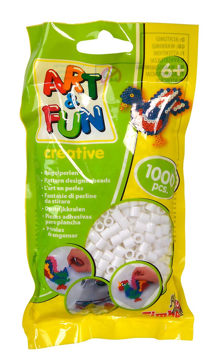 Simba Art and Fun 106374415 Ironing Beads in Bag White Pack of 1000