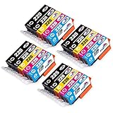 Kingway PGI-225 CLI-226 Compatible Canon 225 226 Ink Cartridge for Canon Pixma MG5320 MG5220 MX882 IX6520 IP4920 IP4820 Inkjet Printer (4LBK+4SBK+4C+4M+4Y)