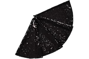 ShinyBeauty 30 Inch-Black-Sequin Christmas Tree Skirt Holiday Tree Decoration-1026E