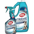 Simple Solution Extreme Pet Stain and Odor Eliminator Spray, Pee Stain Remover, Enzyme Cleaner, 3X Pro-Bacteria Cleaning Power, Dog Odor Remover, 32 oz and Gallon