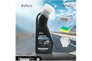 KWV Magic Gem Coating Glass - 4 PCS Portable Anti-Fog Coating Agent with Applicator Micro-Molecular Wiper for Car Windshields Cleaner Tool Set Crystal Shield Quick Defogging for Windows Mirrors 3fl.oz