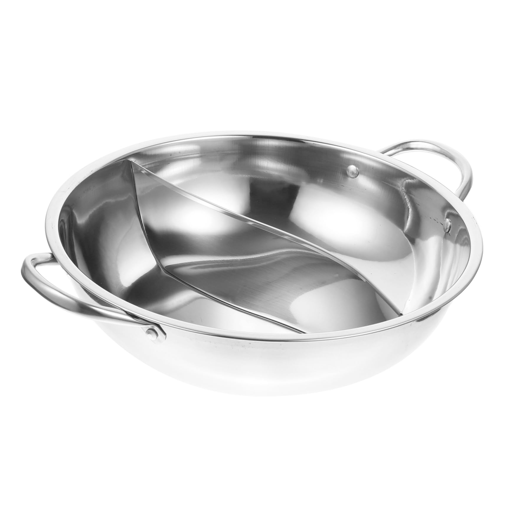 SHOWERORO Shabu Shabu Split Hot Pot Electric 304 Stainless Steel Double Flavor Hot Pot Cooker