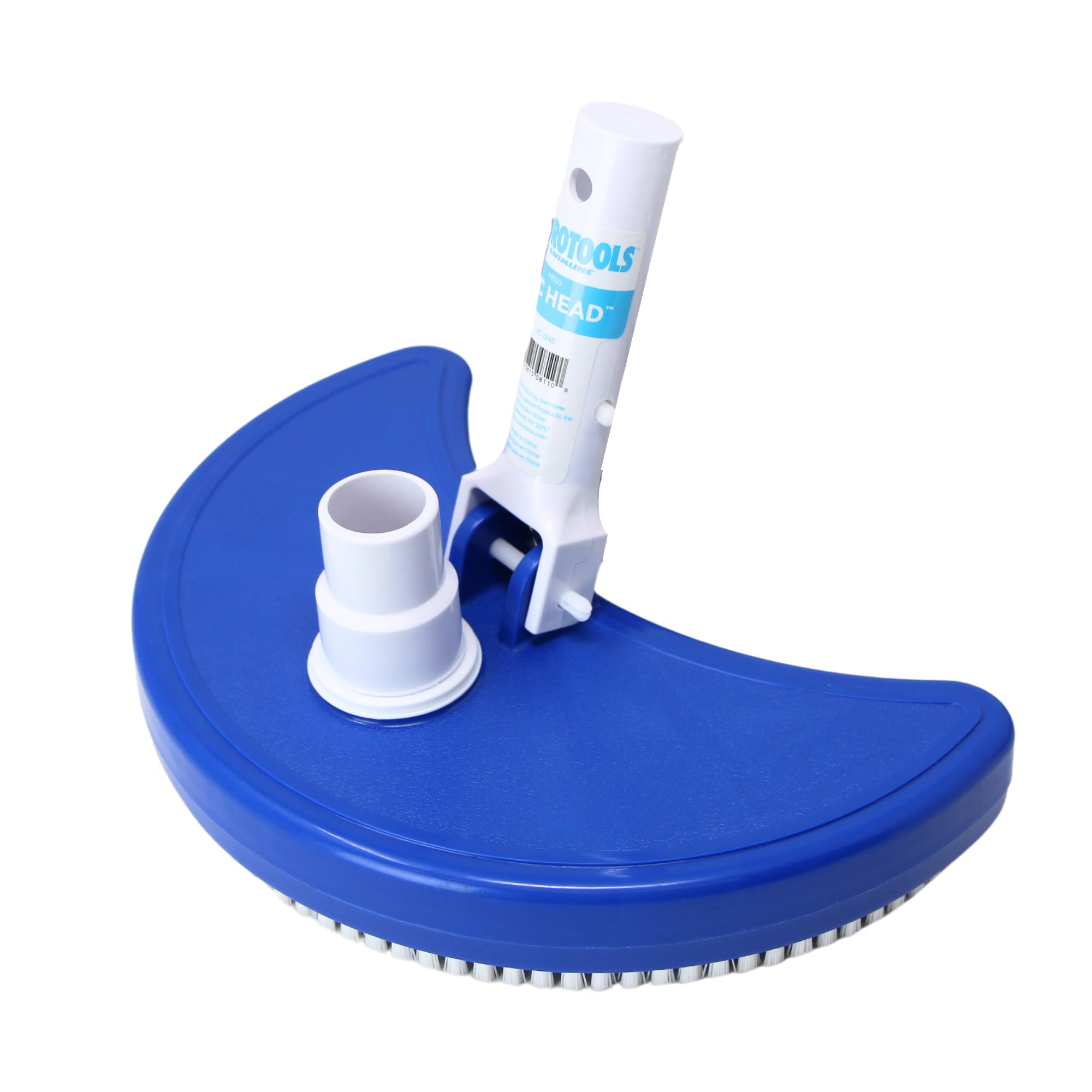 Photo 1 of SWIMLINE HYDROTOOLS Manual Pool Vacuum Head Attachment For Inground & Above Ground Pools |Weighted Swimming Pool Vac Head Half Moon W/ Bristles| Swivel Hose 1-1/4 or 1-1/2’’| Clean Debris Corners