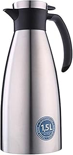 Emsa 514499 Isolierkanne, Edelstahl, 1,5 Liter, Quick Tip Verschluss, Soft Grip, schwarz