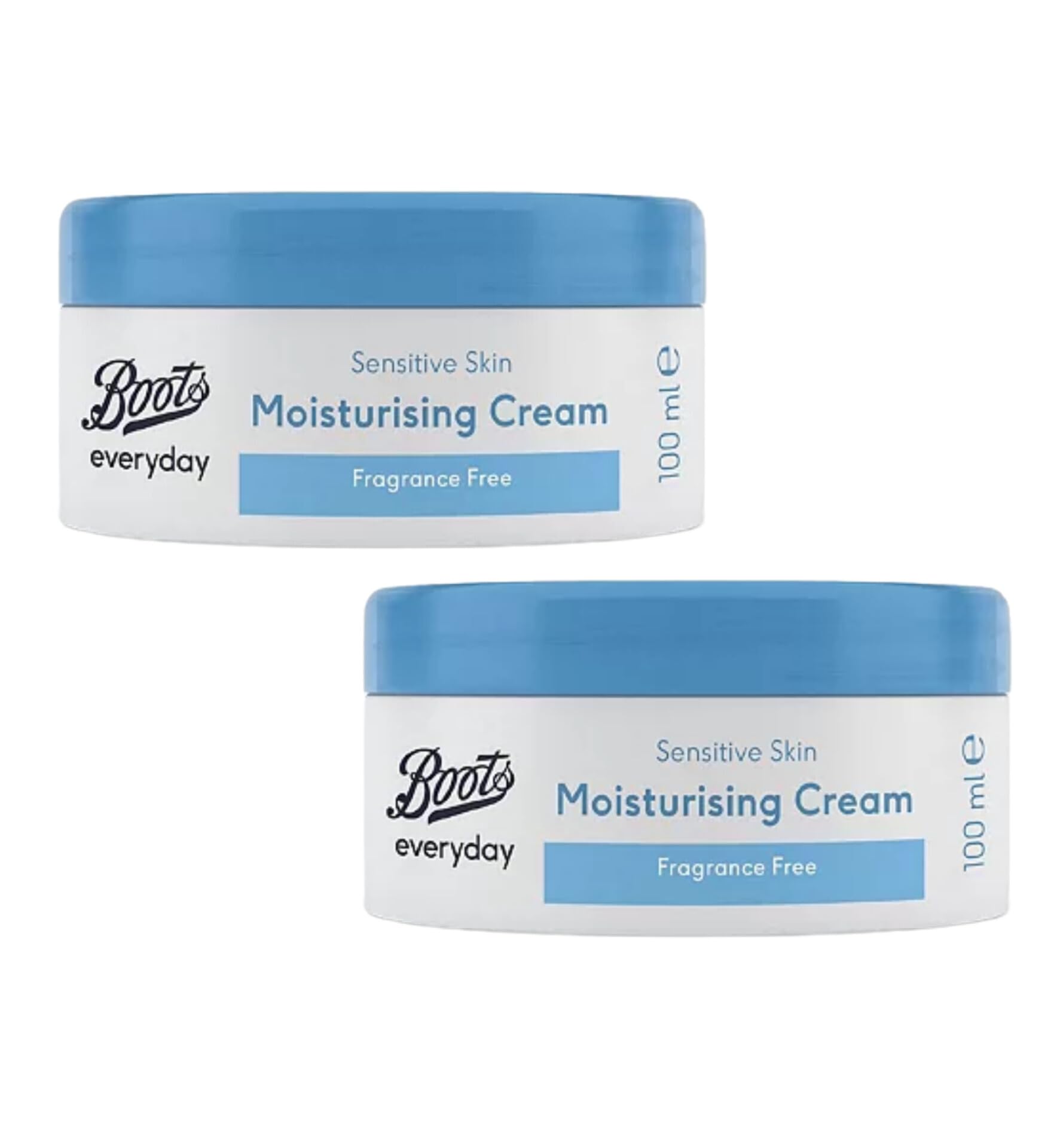 Boots - Boots Everyday Sensitive Skin Moisturising Cream | Fragrance Free | 100mL [TWIN PACK]