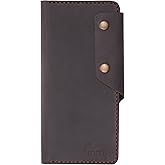 Premium Handmade Genuine Leather Men’s Wallet 6 Credit Card or ID Card Slots Long Elegant Mens wallet Durable Bifold for Work Travel Gifts Everyday Carry Gift for Men