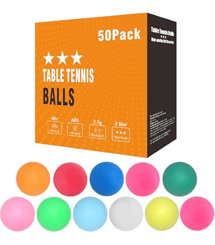 DSBAOMA Lot de 20 globes de ping-pong phosphorescents pour fête, famille, école, jeu en plein air, débutants, adultes et athlètes - 40 mm