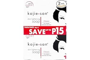 Kojie San Skin and Body Brightening Soap - Original Kojic Acid, Dark Spot Remover Bar Soap with Glycerin & Tea Tree Oil - 65g x 2 Bars