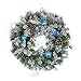 Northlight Teal and Silver Ball Flocked with Pine Cones Artificial Christmas Wreath-Unlit, 24