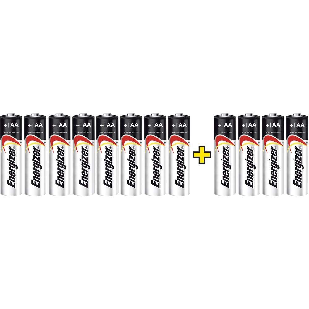 Energizer Max AA Alkaline Batteries - Pack of 12 (8+4 Free)