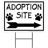 Imagine This Company Adoption Site Yard Sign; Ideal For Outdoor Use,Weather Resistant,Easy Installation,Visible Text,Includes Stake, 12 x 18 Inches,Corrugated Plastic, Black/White, Adoption Site