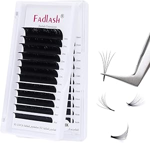 Selbstfächernde Volumen Wimpern Easy Fan Lashes für Wimpernverlängerung 12 Rhein Volumen Technik Wimpernextensions Seiden Wimpernverlängerung(0.05mm-D-mix8-14)…