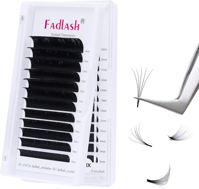 Fadlash Easy Fan Lashes 0.10 DD Curl 8-14mm Mixed Length 12 Rows