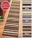 Stripe Berber 10-Ft Long High Traffic Skid-Resistant Floor Runner Rug, Brown, 20 X 120