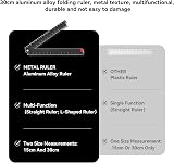 Akozon 30cm Folding Ruler with 0-300mm Length and 0-90° Protractor view 5