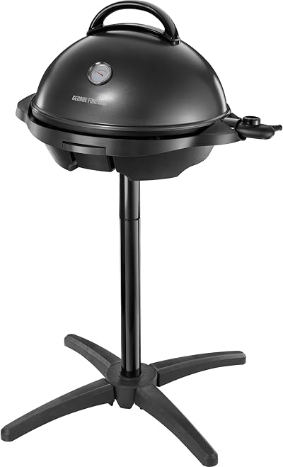 George Foreman Indoor Outdoor BBQ Electric Grill 1500 sq cm Black