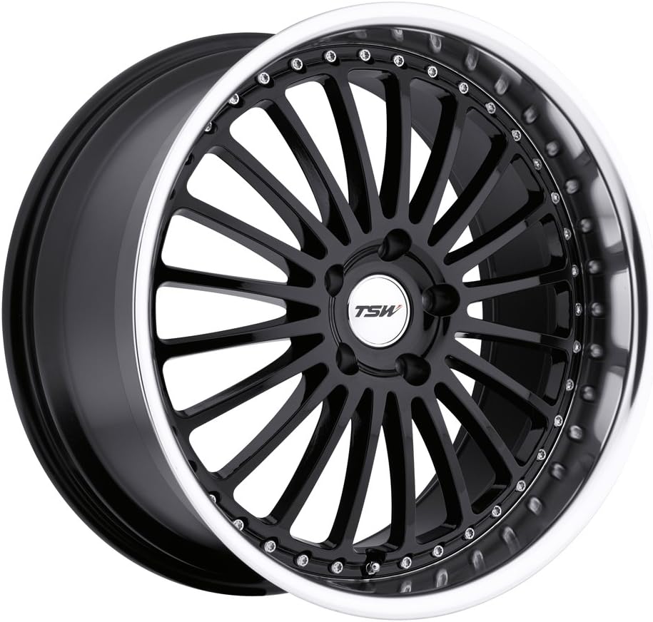 TSW Silverstone Gloss Black Wheel with Machined Lip (20x8.5"/5x120mm)