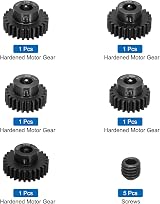 DMiotech M1 8mm Steel Pinion Gear Set 23T-27T for RC Car Brushed/Brushless Motor view 3