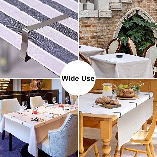 Tlbtek 8 Pcs Spring Stainless Steel Picnic Tablecloth Clamps Clips