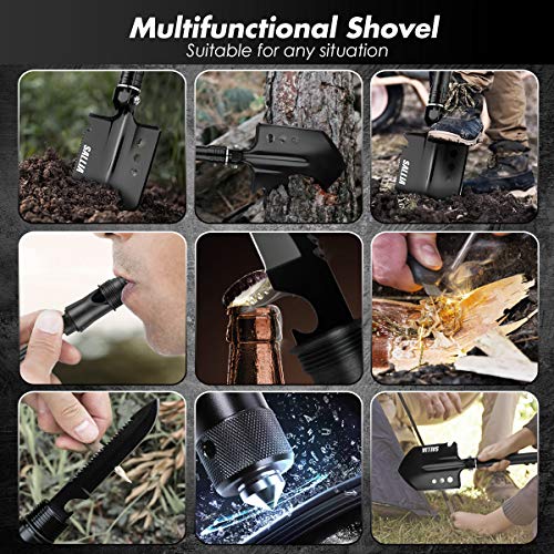 Sallia Unbreakable Survival Shovel, Tactical Shovel, Multitool Camping