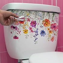 Purple Rose Butterfly Toilet Decal Sticker – Waterproof PVC Self-Adhesive For Lid, Tank, Bathroom Wall Decor