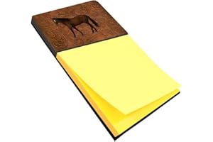 Caroline's Treasures SB3066SN Horse Sticky Note Holder Refillable Dispenser Self-Sticky Note Pads, Memo Pads Blank Desk Accessories
