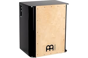 MEINL PERCUSSION Pickup Vertical Subwoofer Bass Cajon Box Drum with Snares and Electronics for Amp or PA System — NOT MADE IN CHINA — Play with Your Hands, Baltic Birch, 2-YEAR WARRANTY
