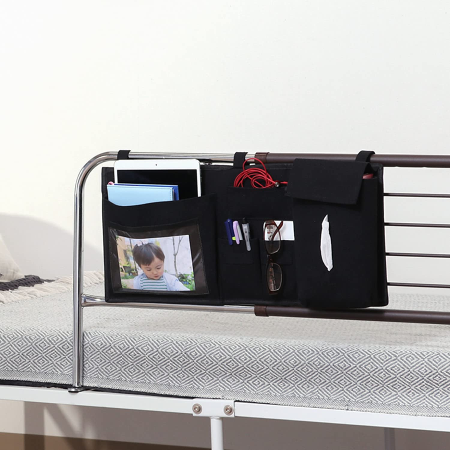 不二貿易 ベッドサイドポケット ブラックの商品画像