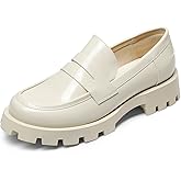 DREAM PAIRS Womens Loafers, Lug Sole Slip On Platform Chunky Penny Loafers for Women Dressy and Work, Business Casual Shoes for Women