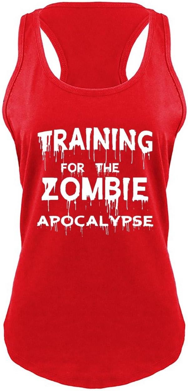 Ladies Racerback Tank Training for The Zombie Apocalypse Red M