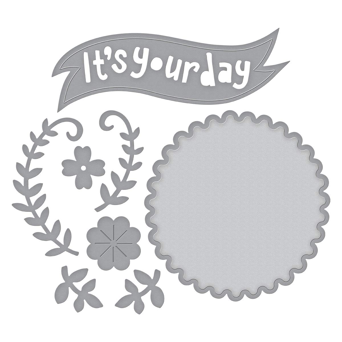 Spellbinders Day Etched Die, Copper, Scallop Circle: 5.6 x 5.6 cm