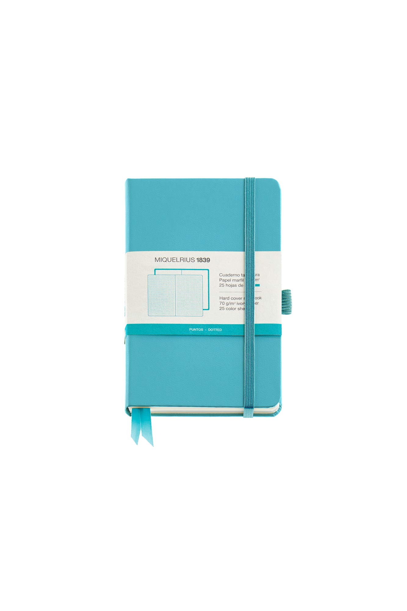 Miquelrius Blue Hardback Notebook - Rubberised 140 x 90mm - 192 Pages - 80gsm