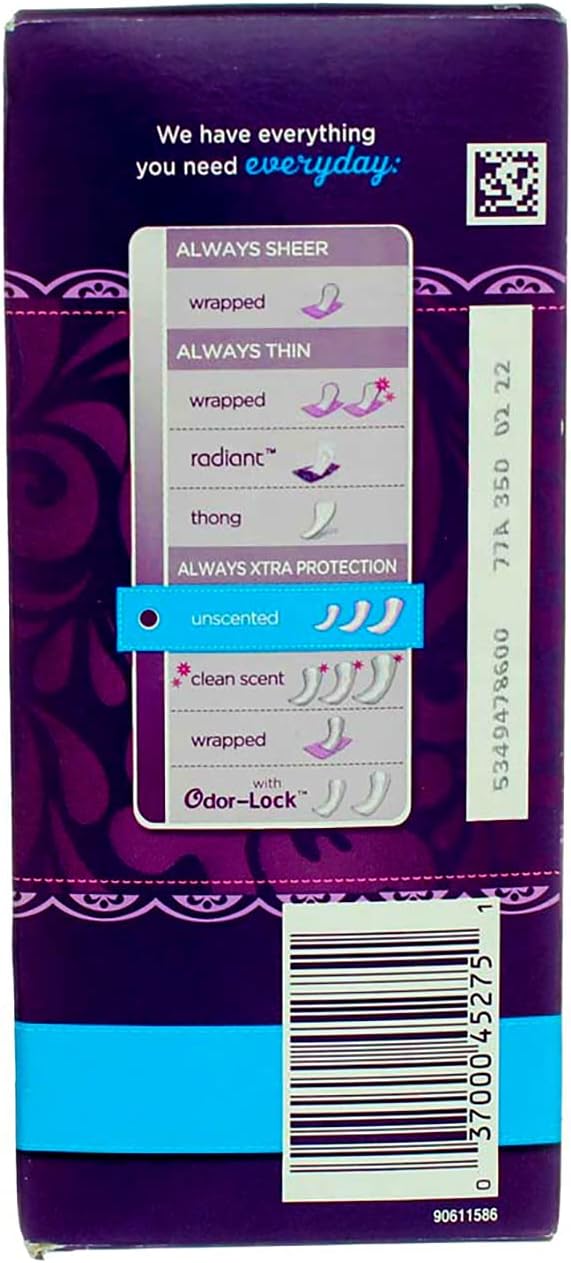 Always Xtra Protection Regular Daily Liners 50 ea (Pack of 2): Health & Personal Care